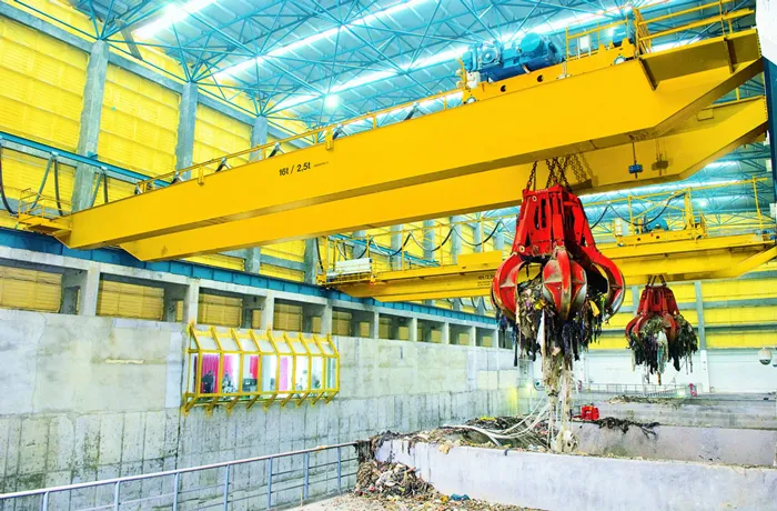 Double Girder Grab Overhead Crane for sale